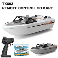 1/12 Rc Boat TX693 2.4G Remote Control Brushless Go Kart Vortex Jet High Speed Racing Boat Model Electric Control Speedboat 1