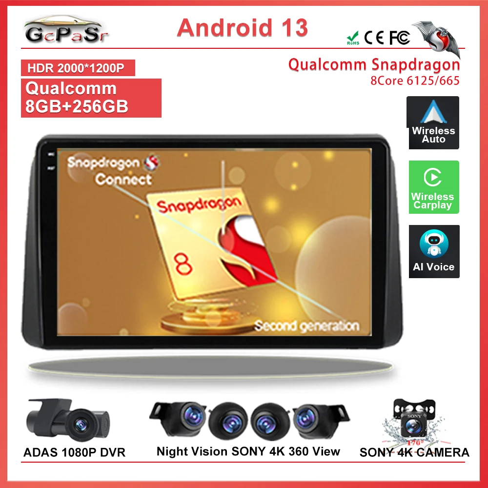 Android 12 Car Gps Navigation Multimedia Video Player For Chrysler