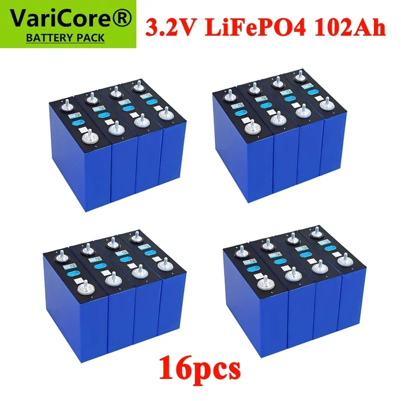 Lifepo4 Battery Lithium Iron Phosphate 16pcs for 12v Campers Golf Cart Off-Road Solar Wind Yacht rechargeable lithium batteries