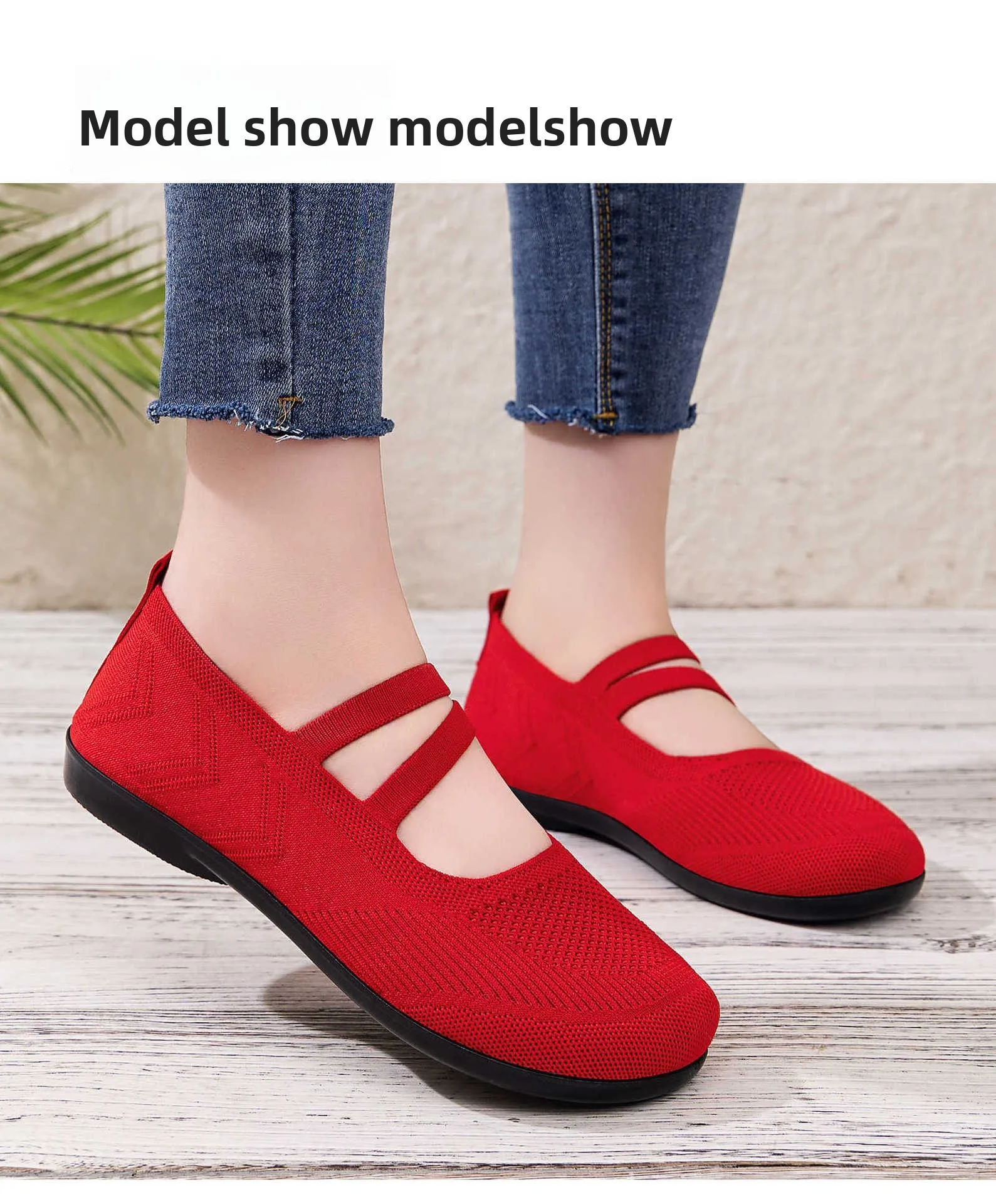 أحذية نسائية خفيفة الوزن من النسيج الشبكي، أحذية باليه كاجوال، أحذية ماري جين، أحذية مسطحة للسيدات، أحذية صيفية