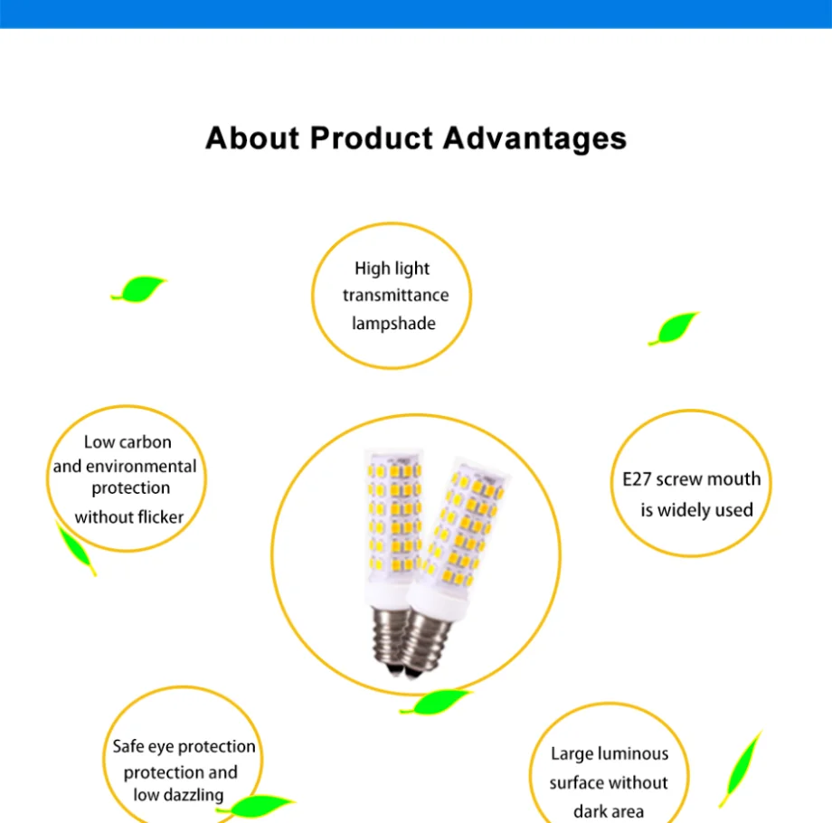 YzzKoo LED Bulb 3W 5W 7W G4 G9 E14 LED Lamp AC 220V LED Corn Bulb SMD2835 360 Beam Angle Replace Halogen Chandelier Lights
