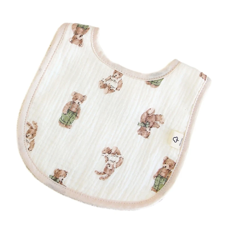 

Stylish Cotton Drool Towel Double sided Pattern Breathable Quick Drying Bibs