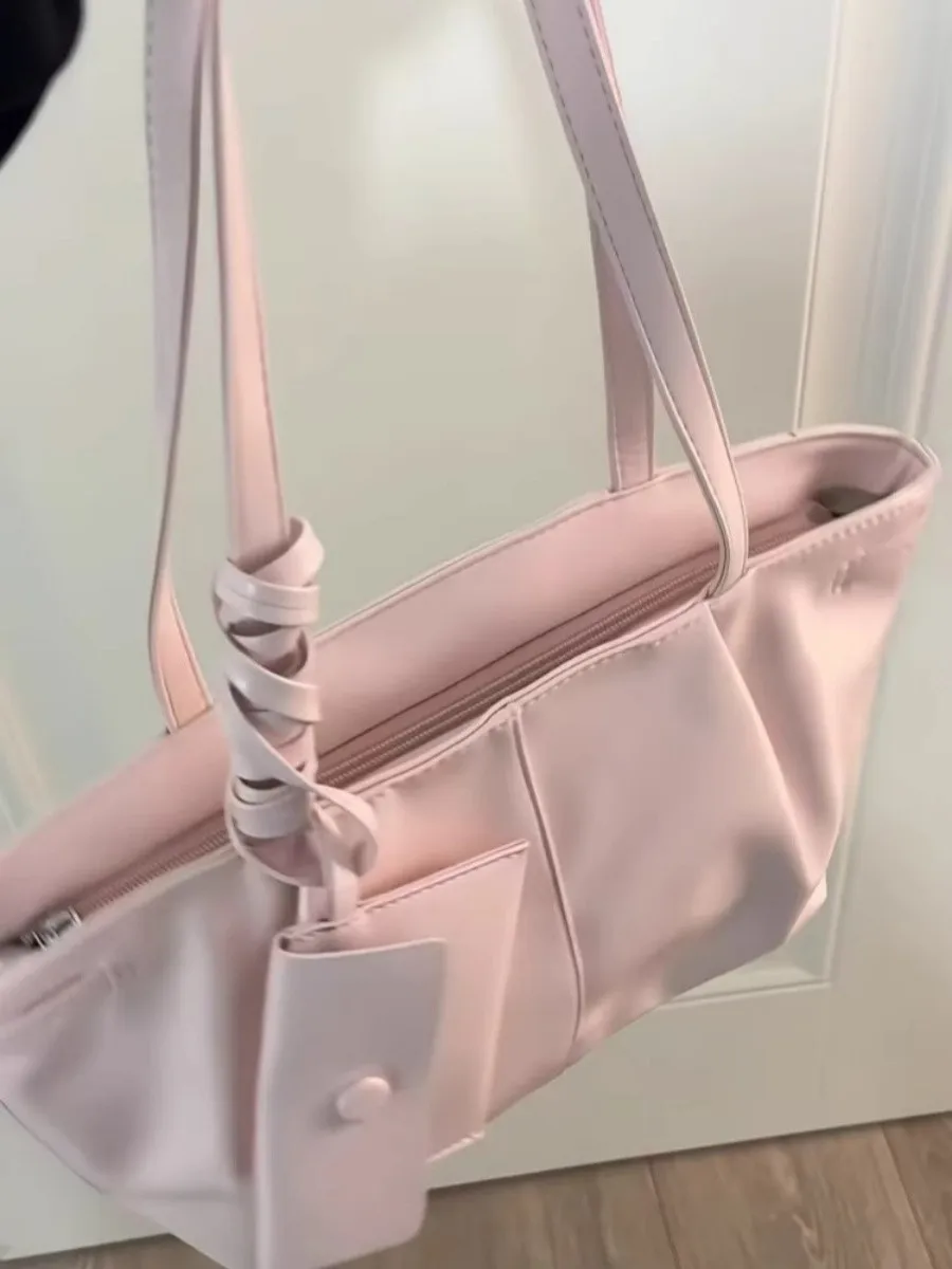 JIAERDI Harajuku Pink Shoulder Bags Women 2025 New Trendy Large Capacity Tote Bag Purse Female Leather Y2k Handbag Aesthetic