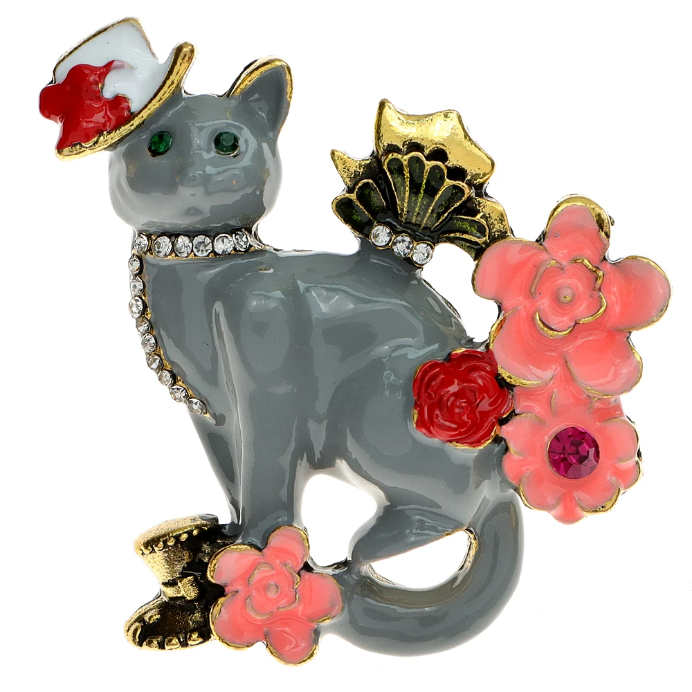 CINDY XIANG Красивая эмалированная кошечка модная Aimal Pin 2 цвета в наличии винтажная Высококачественная Новинка 2023