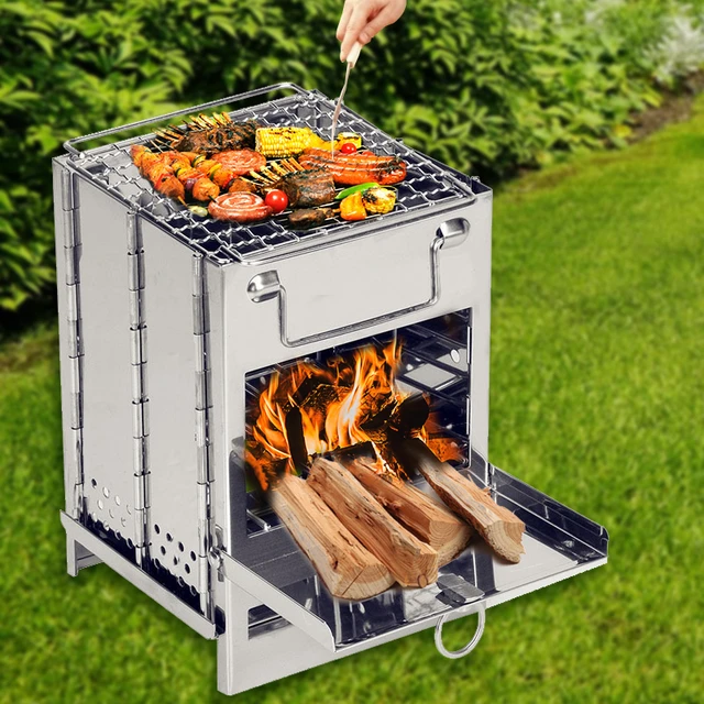 Barbecue portatile griglia a carbone Mini tutto per accessori da cucina  viaggi all'aperto campeggio pieghevole gadget per Barbecue strumenti Kebab  quadrato - AliExpress