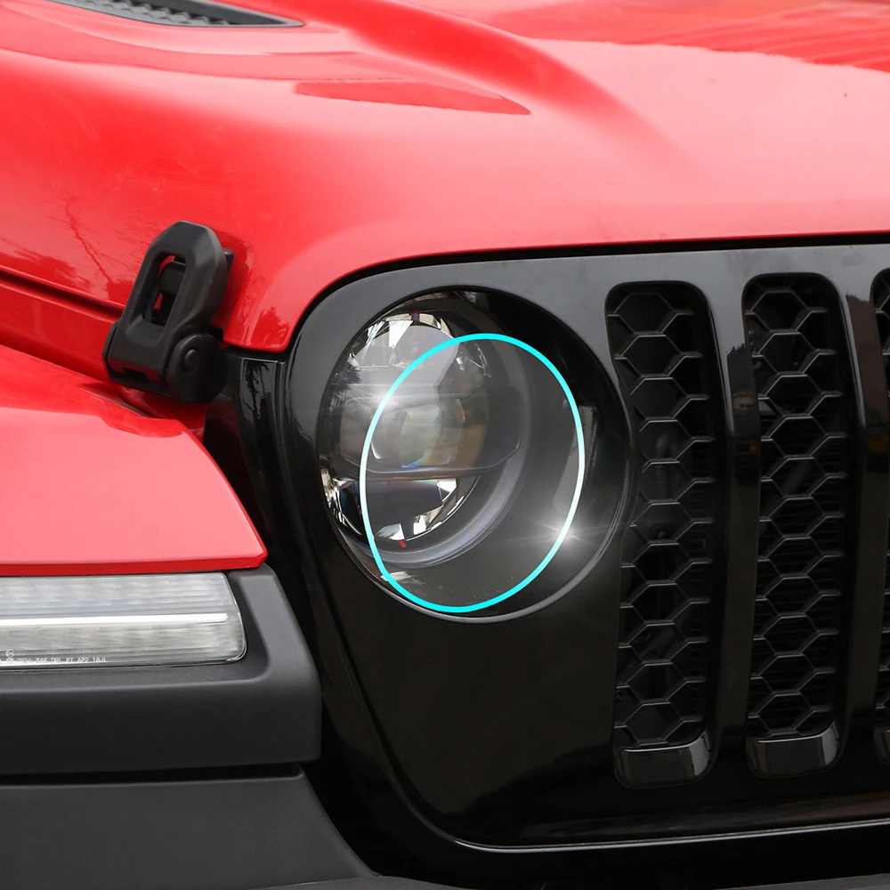 

KUNGKIC передняя фара 2020 мил, пленка для JEEP Gladiator 2024-, предварительно вырезанная наклейка PPF из ТПУ, невидимая противотуманная фотопленка для защиты краски