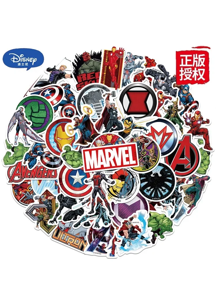 

50/PCS Classic Anime Movie The Avengers Stickers Apply Aesthetic Decal Scrapbook Laptop Phone Decoration Sticker Kids Toy Gift