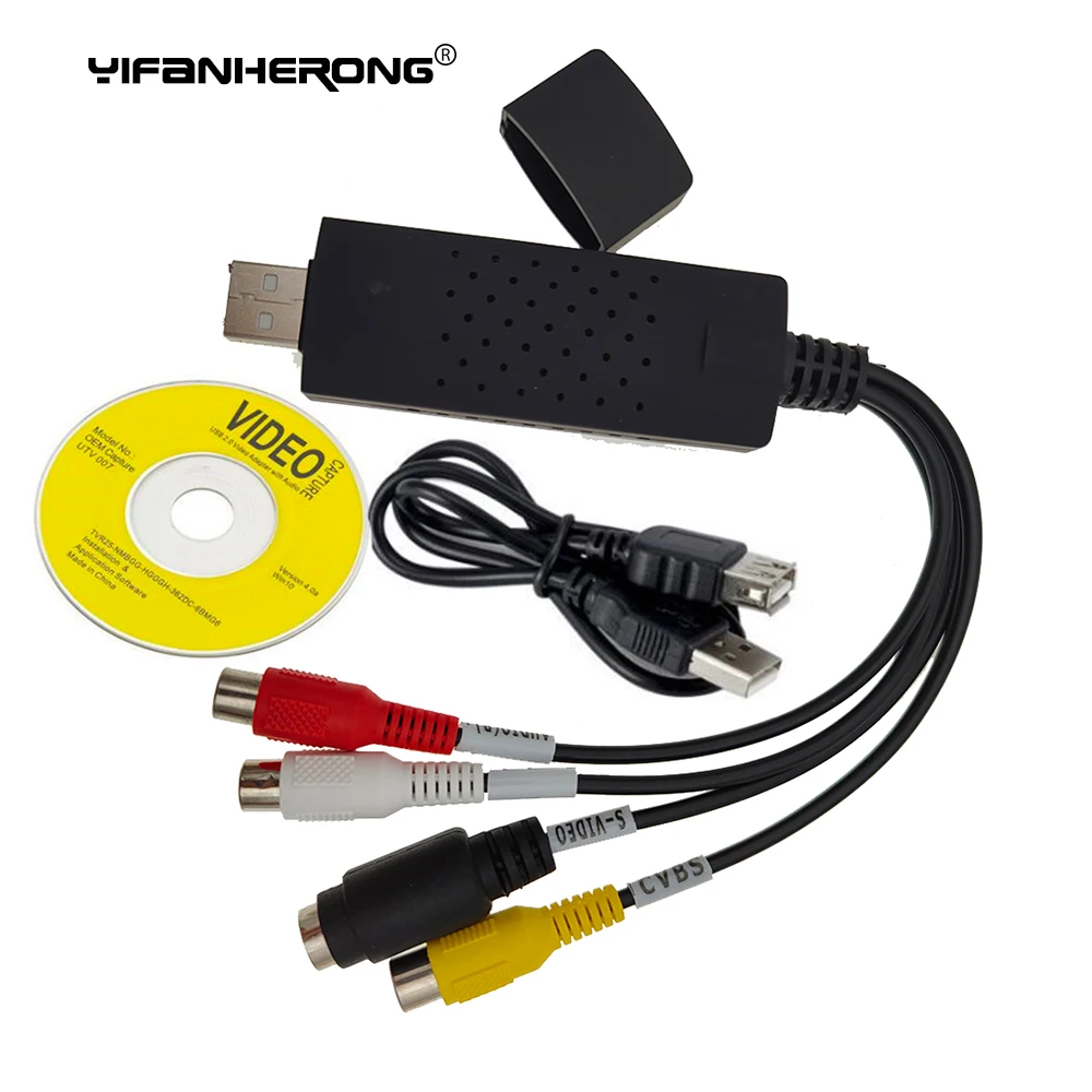 Usb 2.0 Video Capture Card Video Audio Converter Voor Tv Dvd Vhs Audio
