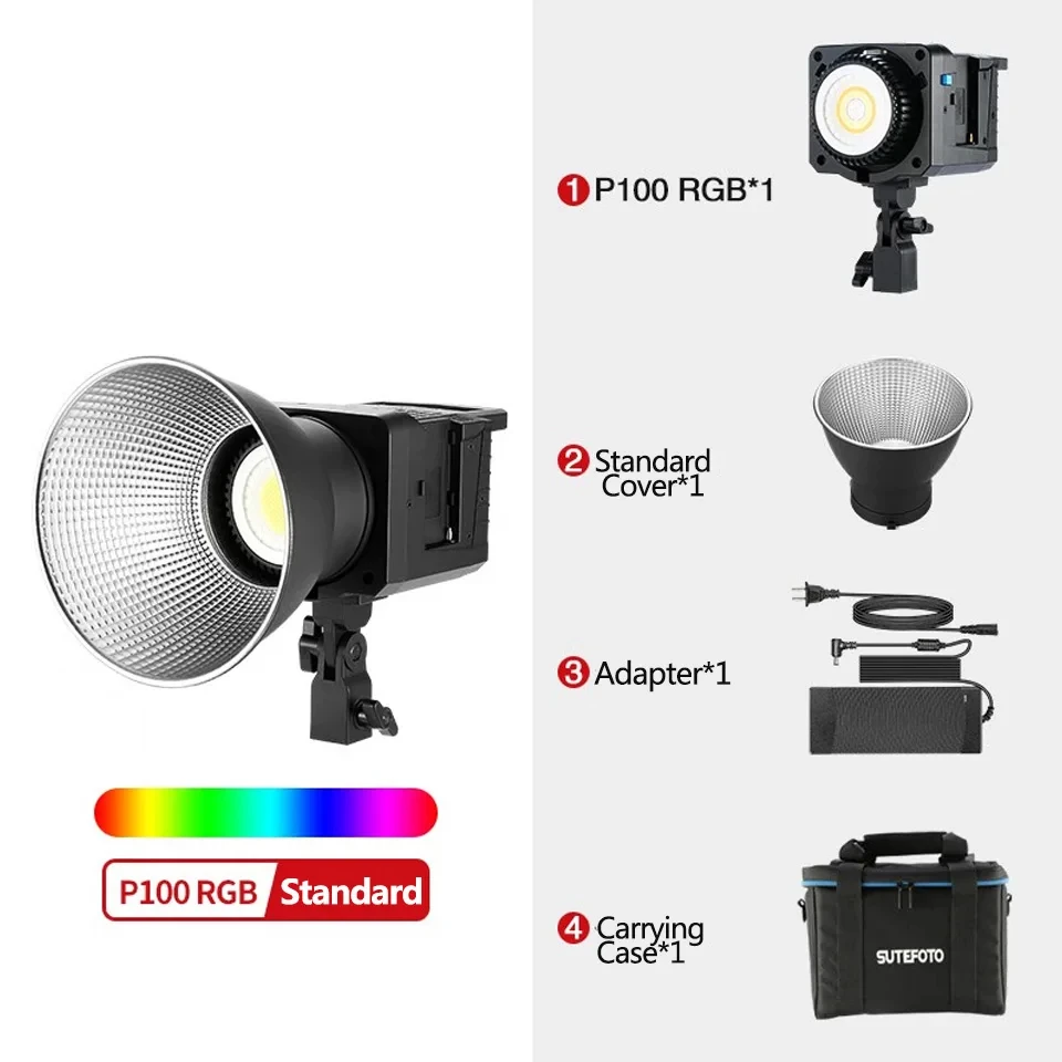 SUTEFOTO P100 RGB LED Video Light Continuous Outdoor SUTEFOTO P100 RGB LED Video Light Continuous Outdoor