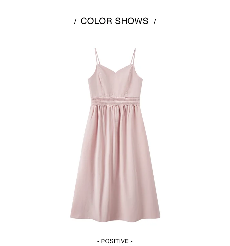 Vestido de mujer, color liso, midi, elegante, moderno y suave, nuevo vestido camisola de verano con cuello en V.