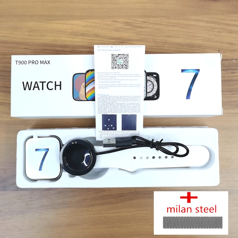 T900 Pro Max Smart Watch 7 with Two Buttons Men Women DIY Watch Face Bluetooth Call Waterproof Sport Watch IWO 13 Series 7 44mm 