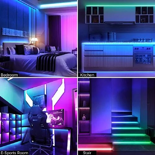 5050 RGB WIFI LED 스트립 조명, 20m LED 조명, 알렉사 와이파이 유연한 테이프, LED 다이오드 리본, 방 장식, TV용 백라이트 6