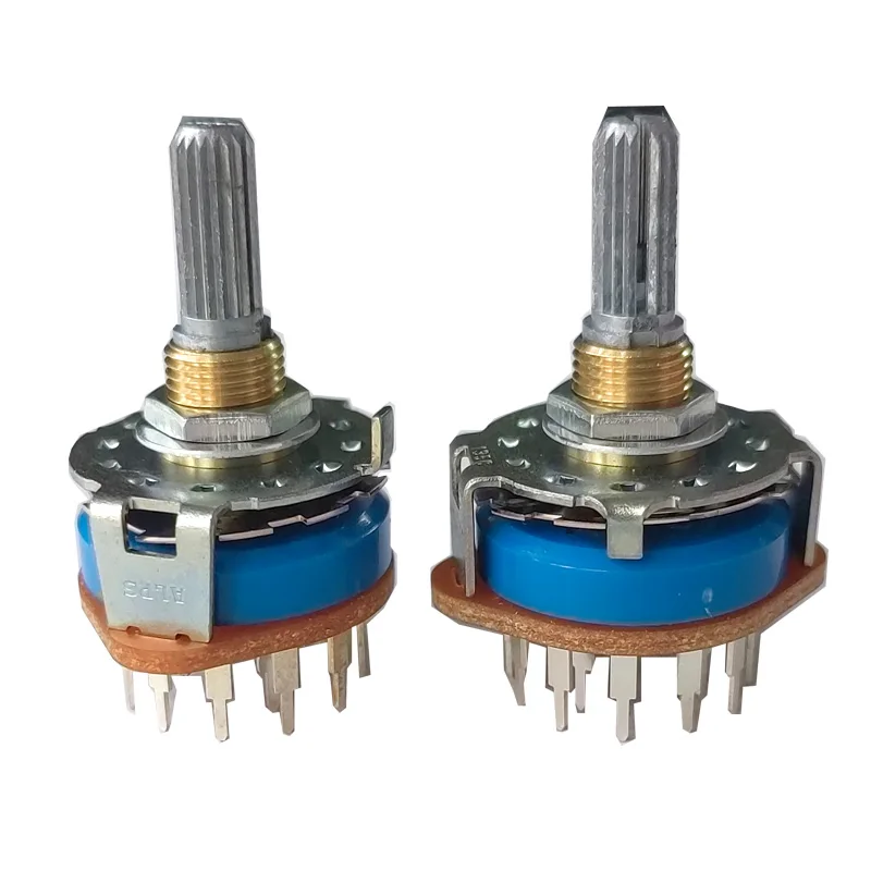 1 Pcs Japan Rotary switch SRRM433700 band Switch 4 Pole 3speed amplifier Signal switch 20mm electronic components rotary band switch