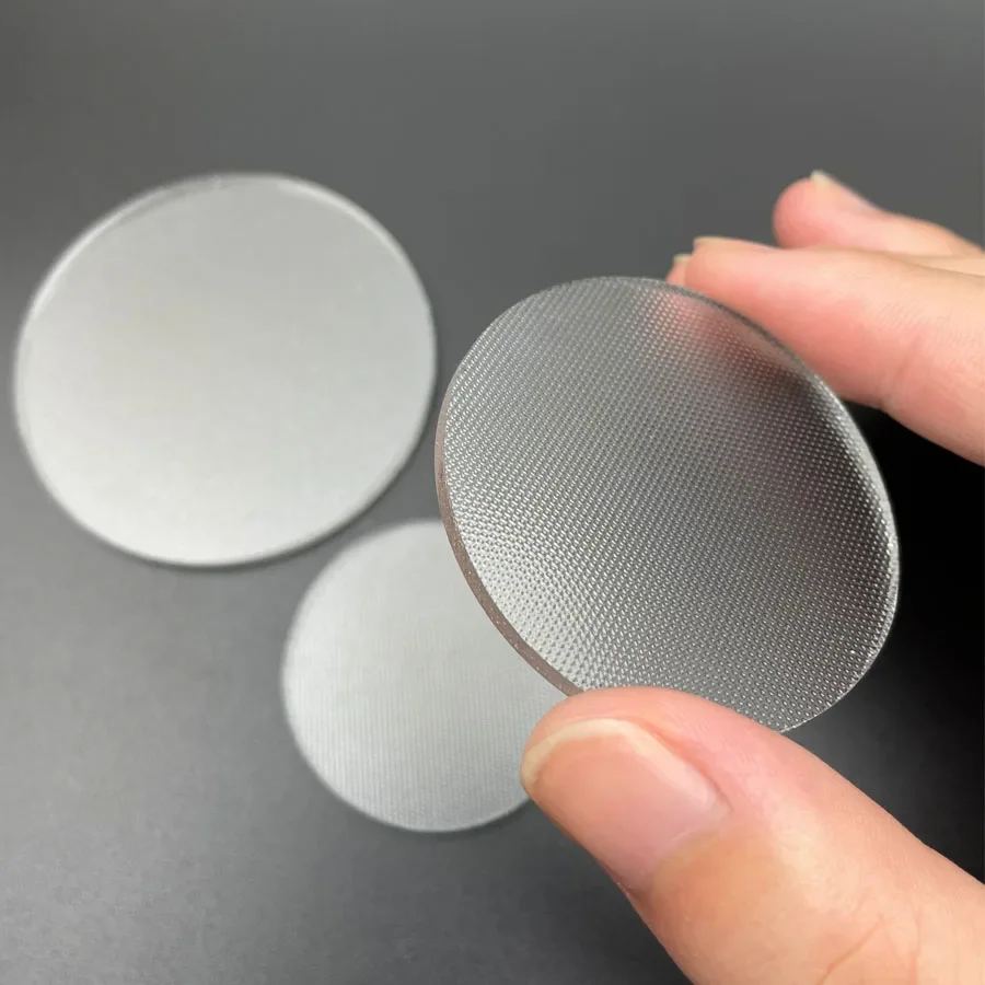 Anti-Glare Glass Lens for LED Downlight and Flashlight - Small Grid Design