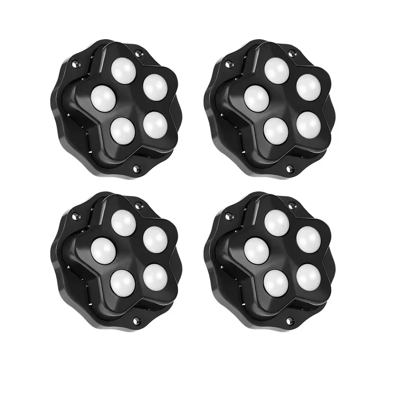 4Pcs Self Adhesive Caster Wheels Super Load-bearing 5 Beads Universal 360&deg; Rotating for Home Appliances Storage Boxes