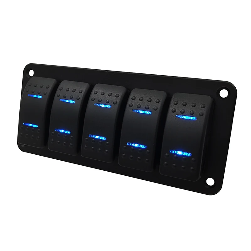 Multi-Gang Aluminum Rocker Switch Housing Frame Panel