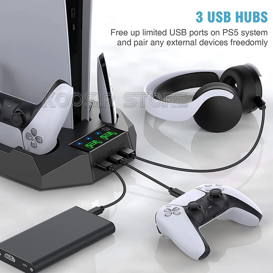 Support De Refroidissement De Console Ps5, Accessoires De Jeu, Station De  Charge Rapide Pour Sony Playstation 5, Disque Ou Édition Numérique -  Supports - AliExpress