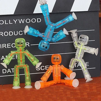 Suction Cup Stickbot Toys DIY Sticky Robbot Toys for Children Deformable Action Figure Sucker Toys for Kids Boys Girls Gifts