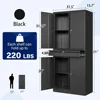 Metal Garage Storage Cabinet with Locking Doors and Adjustable Shelves, Tool Storage Cabinet with 1 Drawer - 71" 2