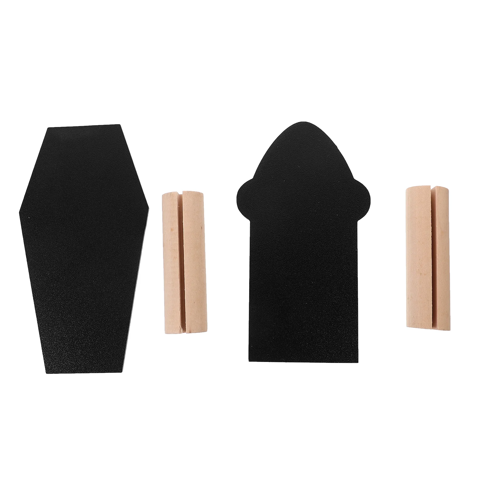

2 Pcs Crafts Writing Billboards Wood Decor Decorative Price Mini Halloween Blackboards Chalkboards Menu Desktop Restaurant