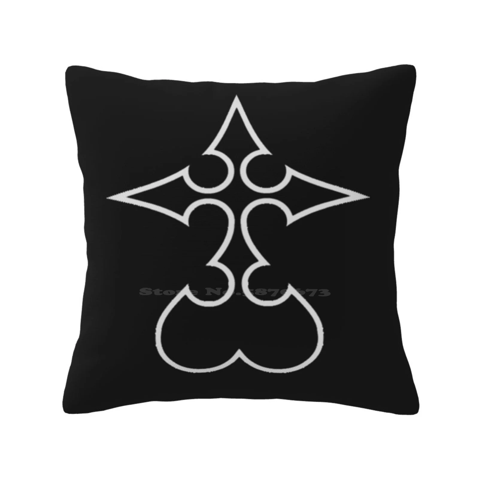 Kingdom Hearts Nessuno White Throw Cushion Pillow Cover Kingdom Hearts 2 Kingdom Hearts 3 Nessuno Organization 13 Organization