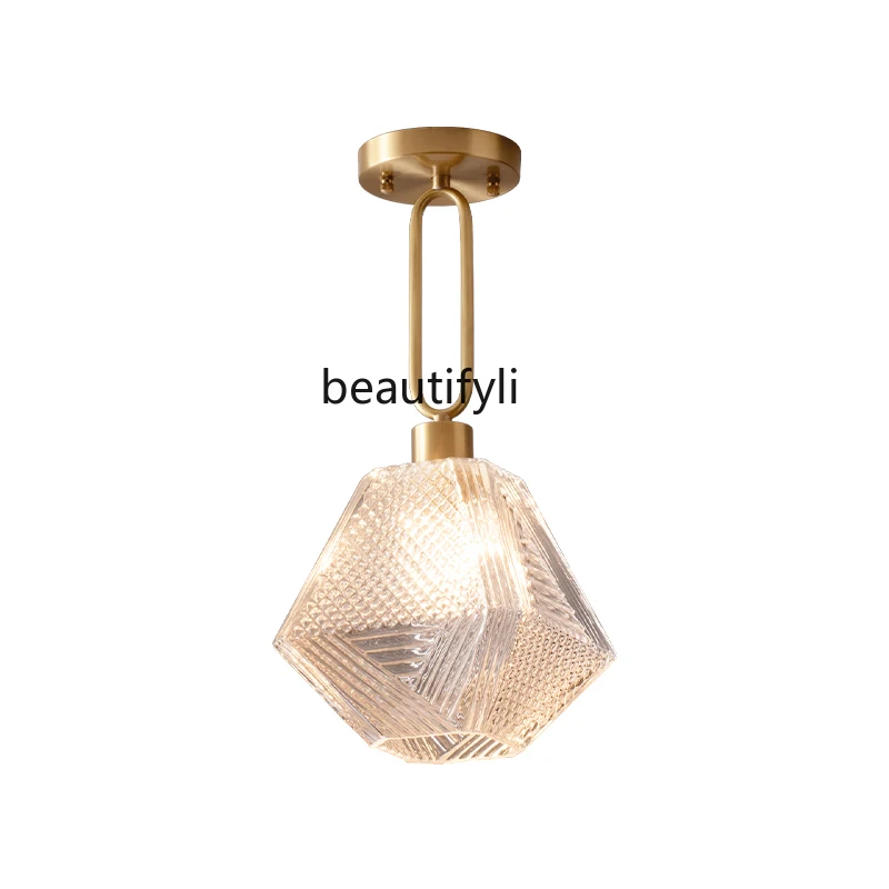 

LBX Household Corridor Light Modern Simple Hallway Small Droplight Balcony Ceiling Light Luxury