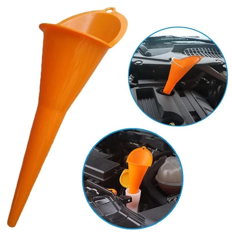 

Car Long Stem Funnel Gasoline Oil Fuel Filling Tools Anti-splash Plastic Oil Funnel Motorcycle Refueling Tools Auto Accessories