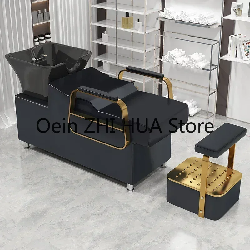 Hair Salon Comfort Shampoo Chair Ergonomics Adjust Dedicated Shampoo Chair Barber Shop Recliner Massageador Furniture QF50SC