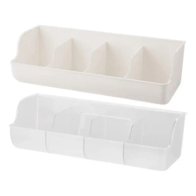 

Self Adhesive Bathroom Holder Wall-mounted four-compartment storage box seamless adhesive bathroom toiletries storage rack