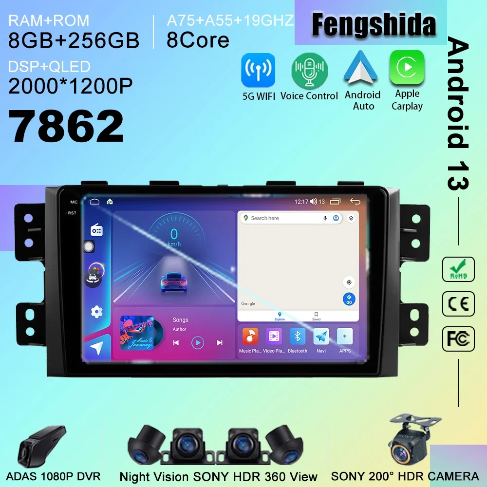 7862 Cpu Android 13 Car Dvd Radio Per Kia Borrego 2008 2009 2010 2011 Stereo Head Unit Lettore Multimediale Lettore Multimediale Gps