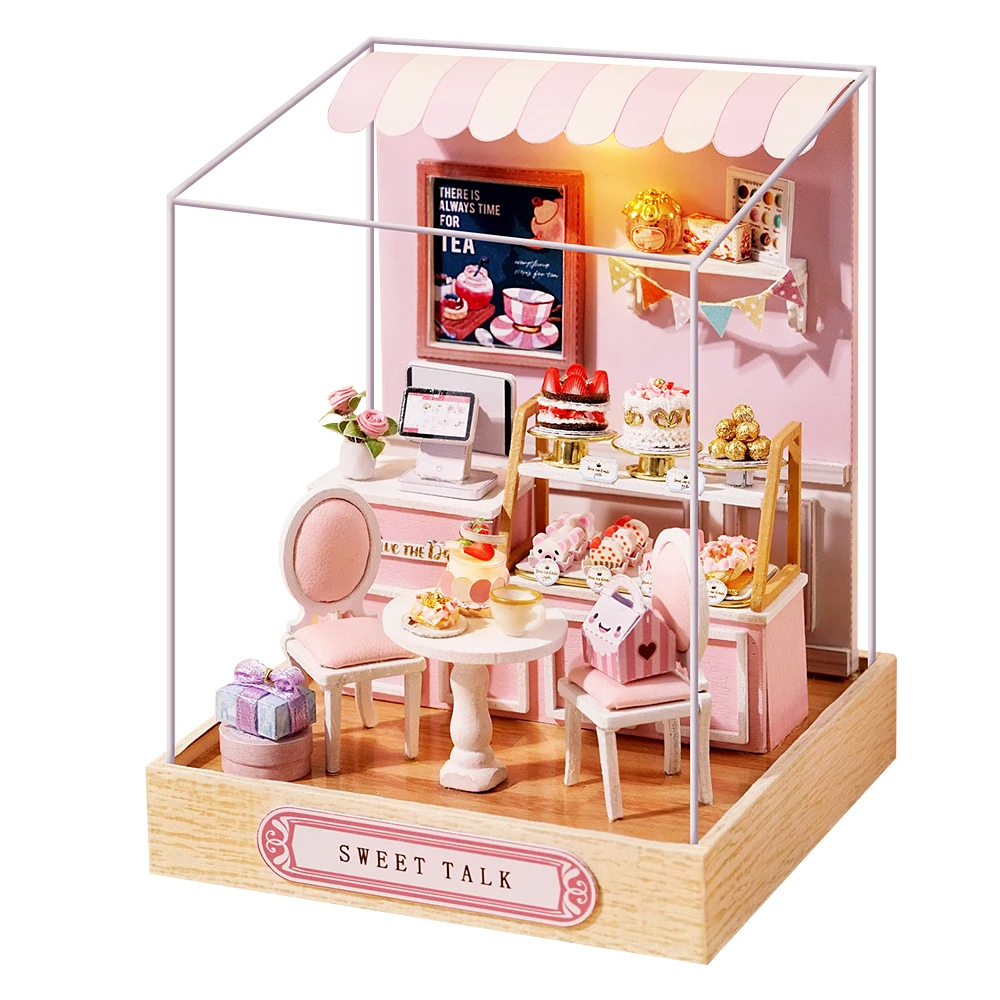 Poupée En Bois Coloré Maison Meubles Bois Salle Miniature Meubles De Salle Dollhouse Doll Décoration Accessoires Pour Enfants Jouer À Toy 