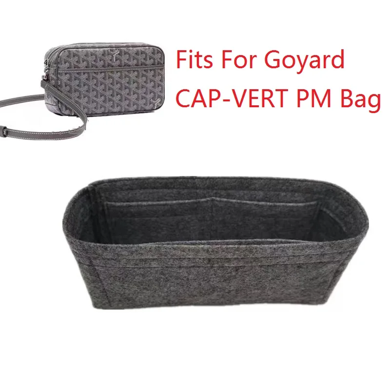 Adatto Per Goyard Cap-Vert Pm Feltro Inserto In Tessuto Borsa Organizer Borsa Per Il Trucco Borsa Interna Da Viaggio Fodera Borse Per Cosmetici Portat