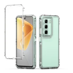 Versatile Rugged Armor Shockproof Phone Case with Transparent Back Cover for Infinix Hot 50 4G (Clear)