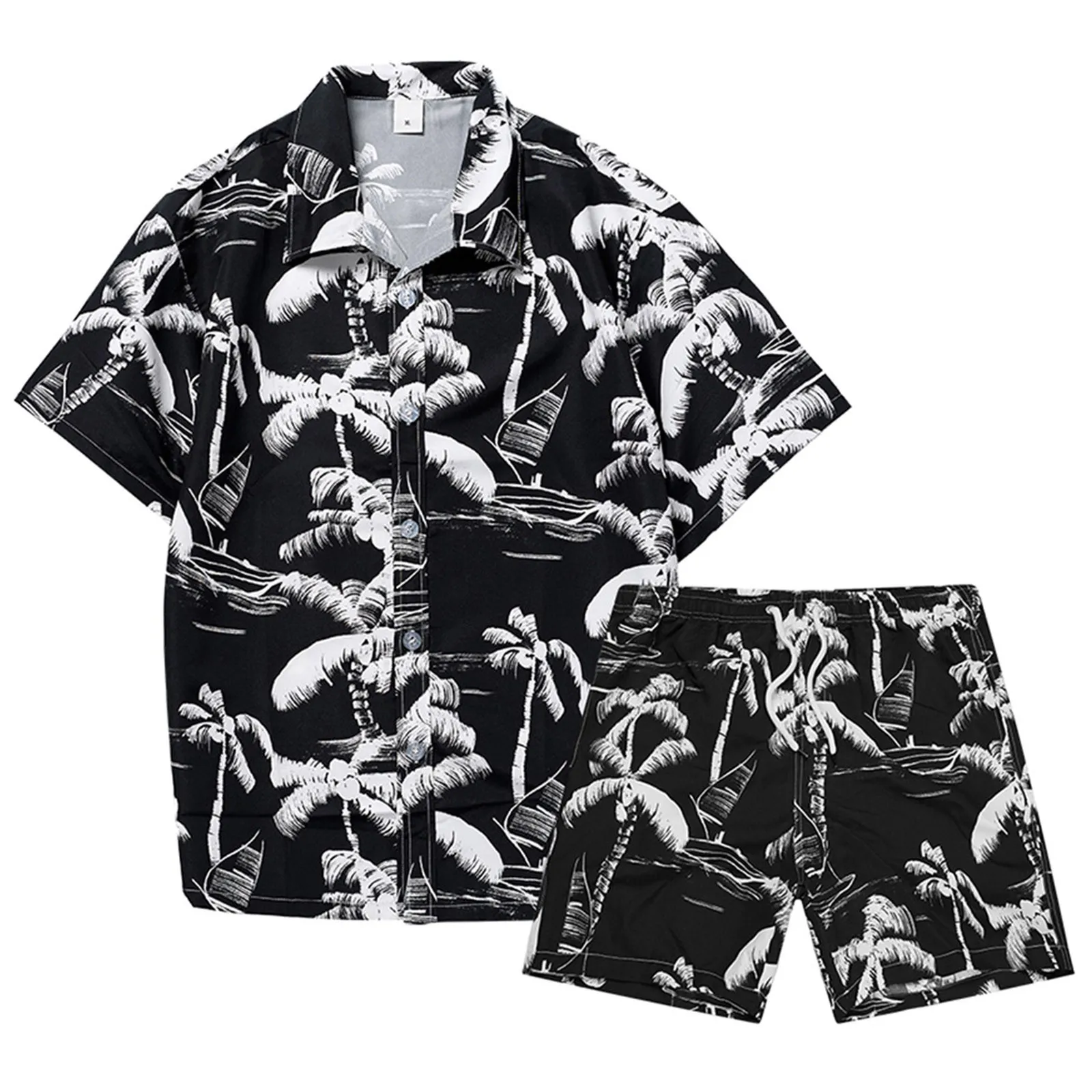 

Casual Fashion Shirts Set For Men Beach Printed Short Sleeve Hawaii Shirt 2023 Summer Shirts And Blouses camisa masculina