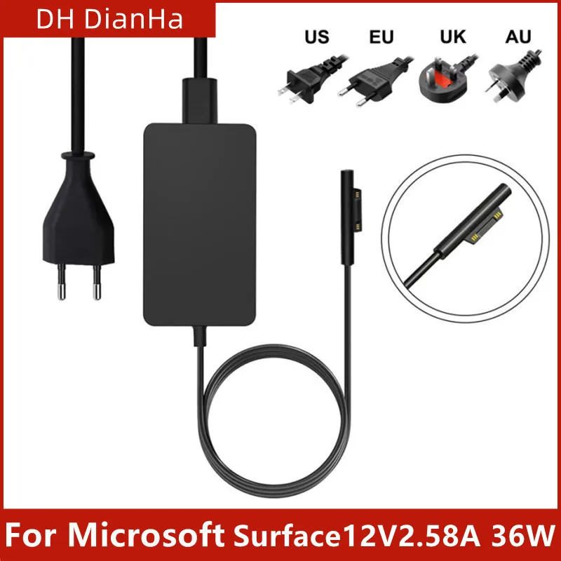 44W 65W 102W Power Adapter For Microsoft Surface Pro4/5/6/7/8/9 Laptop1/2/3/4 Go Book1/2/3 1625 1800 1706 1796 1798 1932 Charger 3