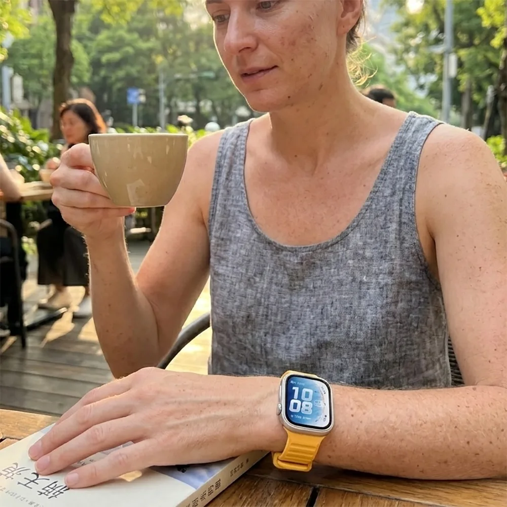 Enhanced Silicone Watch Band with Dedicated Connector - Waterproof Strap