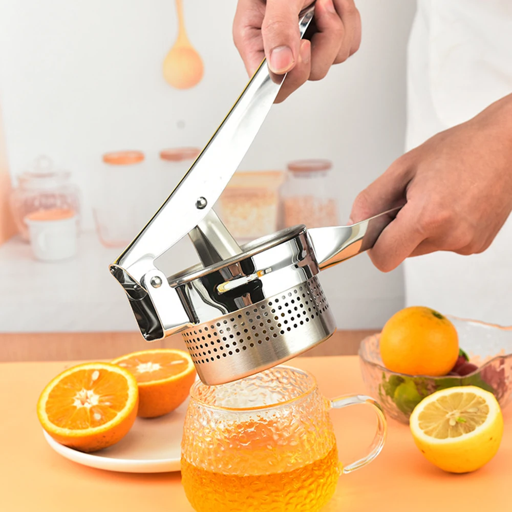 Masher Ricer Press Mashed Potatoes Stainless Steel Crushing Puree Fruit Vegetable SqueezerJuicer Press Maker Kitchen Tools