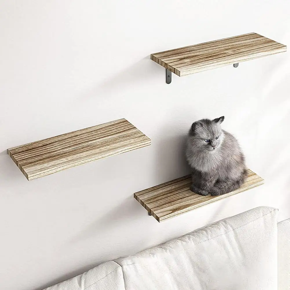 

Storage Shelves Rustic Style Wooden Floating Shelves Simple Installation Plant Display Wall-mounted Book Shelves Storage Holder