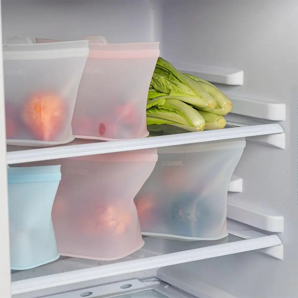 Reusable Leak-Proof Silicone Food Storage Bags