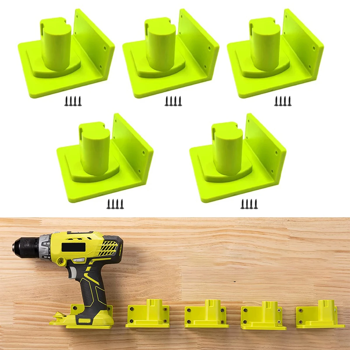 5PCS-Wall-Mount-Machine-Storage-Rack-for-Ryobi-18V-Battery-Holder ...
