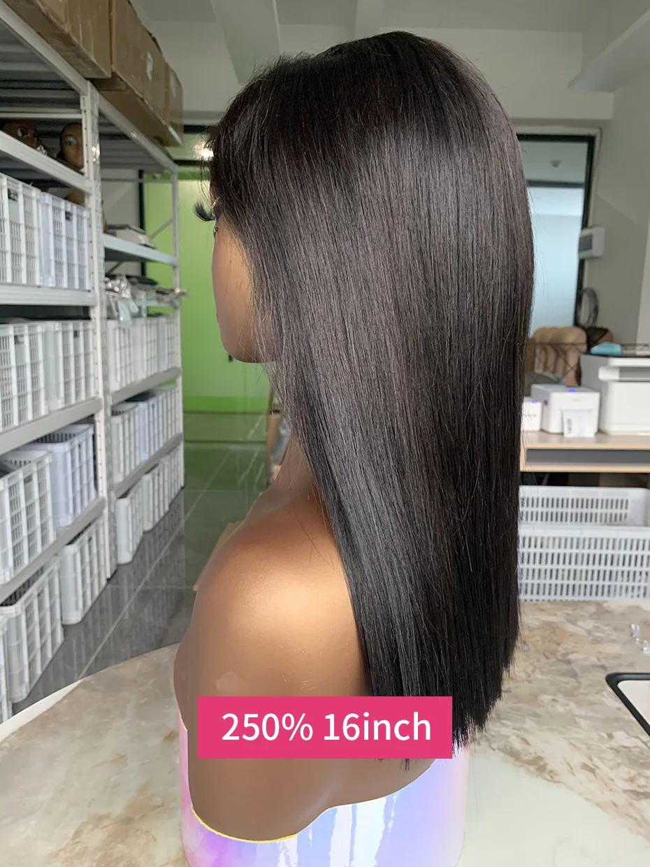 15A 13x6 Rohes Vietnamesisches Super Double Drawn Knochenglatte Perücken 2x6 5x5 Klebefreie Frontalperücken 100% Echthaarperücken 300 250% Dichte – Detail 11