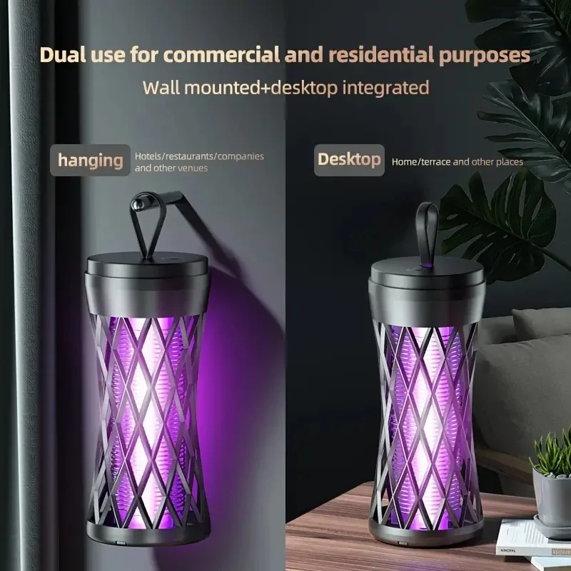 New Mosquito Killer Lamp Electric Fly Trap Zapper Insect Killer Repellent USB Rechargeable Outdoor Mute Anti Mosquito Lamp