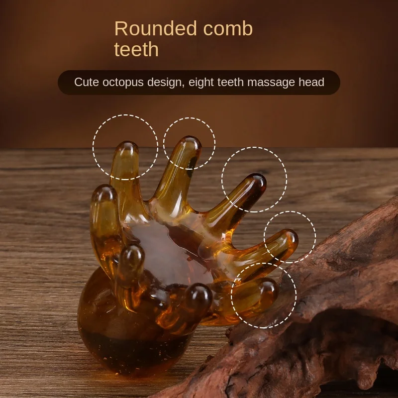 Octopus Head Massager Comb Point Massage Comb Back Neck and Back Deep Massage Tools Palm Full Body Self Massager Massage Tool