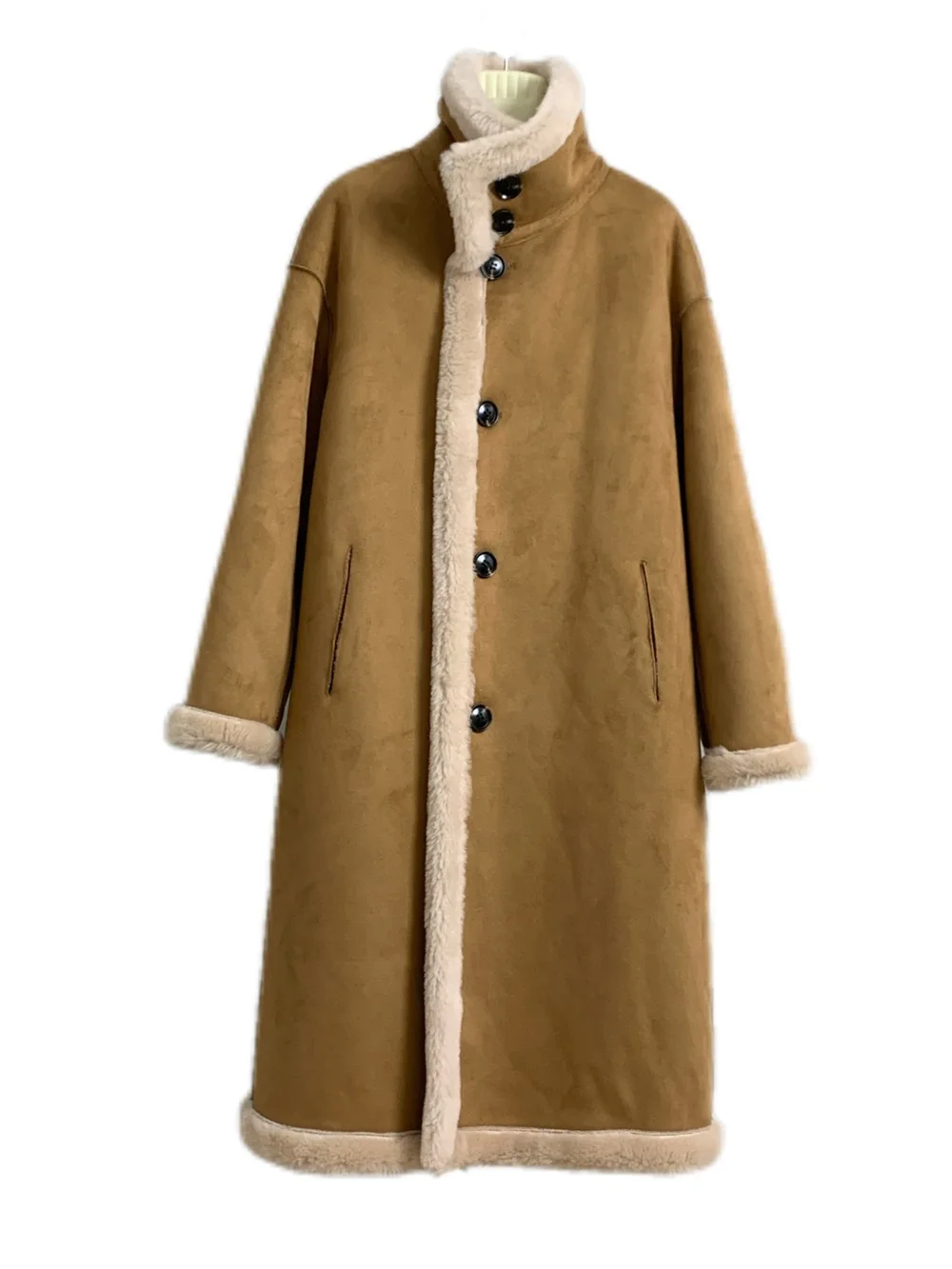 

Fur Coat Women Long Style 2023 Winter New Fashion Double Faced Jackets Thick Warm Coats Casual Outerwear