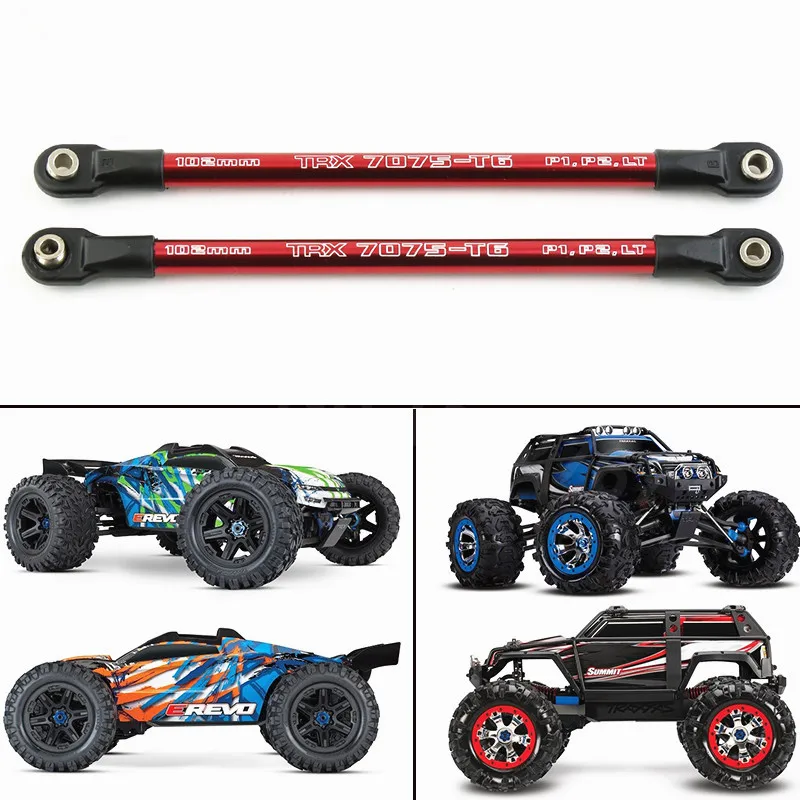 2 шт., алюминиевые пружины 5318X 5318 Красного анодированного цвета для моделей масштаба 1/10, детали для модификации радиоуправляемых автомобилей