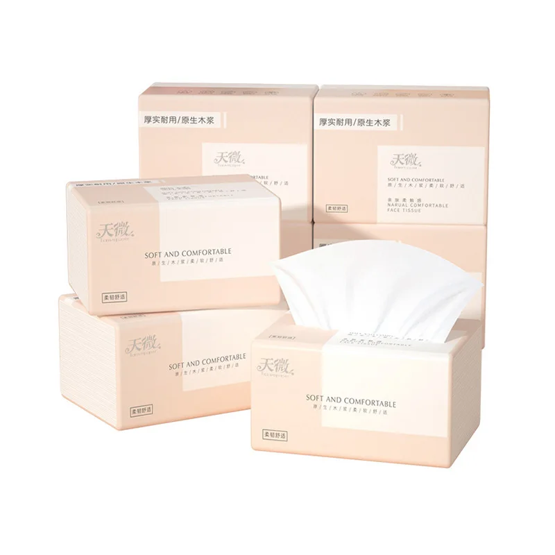 Toilet Paper 30 packs of household full box of toilet paper disposable thickened toilet paper extractable hand towel