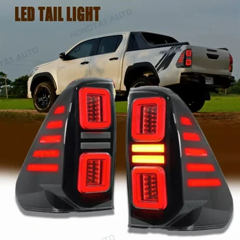 Toyota Hilux Revo N80 SR/SR5 2015-2023 Full LED Rear Tail Lights Pair with Sequential Turn Signals