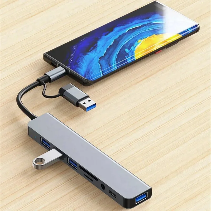 USB C HUB Type C Splitter Thunderbolt 3 Docking Station Laptop Adapter With For Macbook Air M1 iPad Pro 3