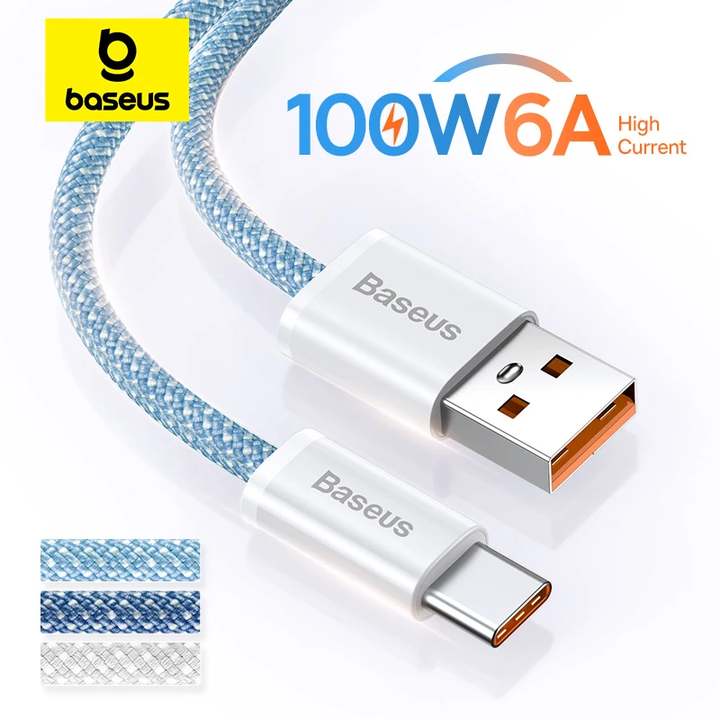 Baseus 100W USB A To USB C Cable USB-C Fast Charging Charger Wire Cord For Huawei Samsung Xiaomi Type-C USBC Cable Best Sellers In Phones Accessories