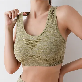 Push Up Sports Bras Top Women Fitness Vest Sports Top Seamless Underwear Shockproof Yoga Bra Quick Dry Brassiere Gym Sportswear 1
